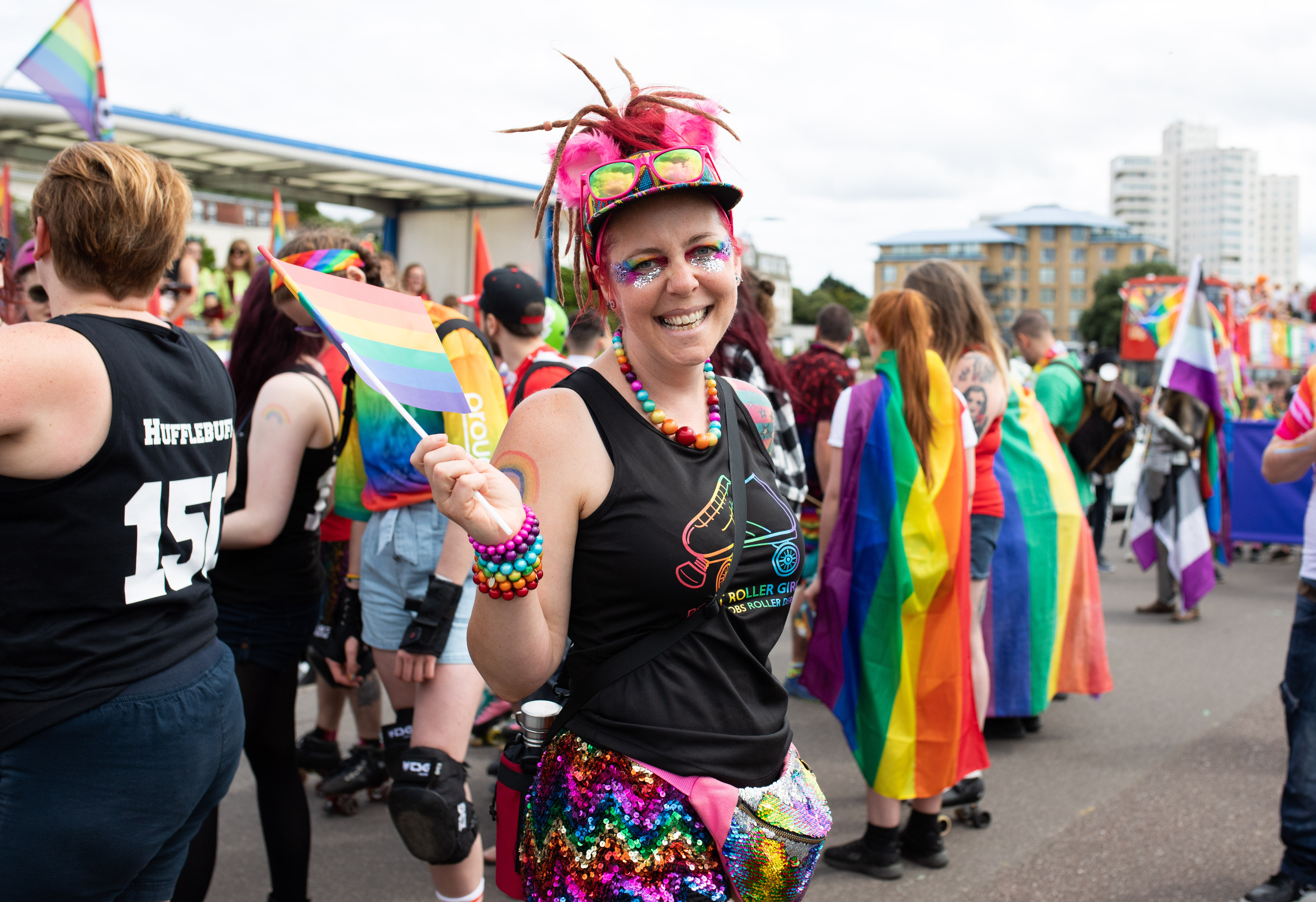 Woman at LGBTQ+ event