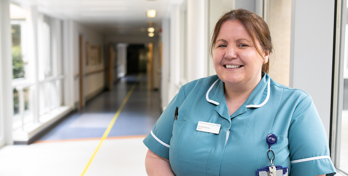 Nurse looking at camera