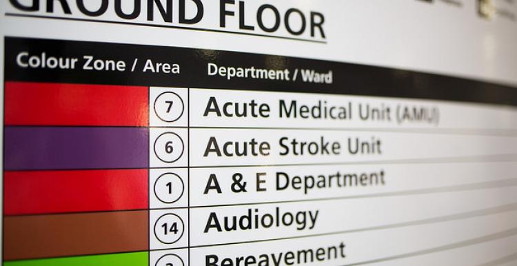 hospital signage
