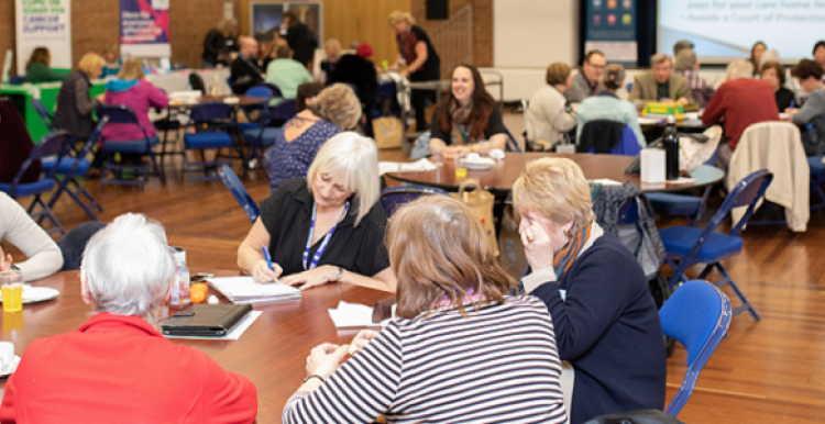 people attending conference event