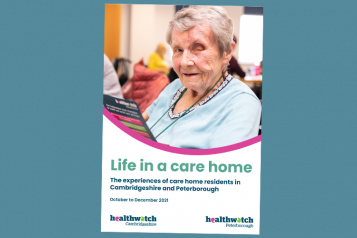 cover of a Healthwatch care home report