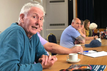 People at a fact to face Health and Care Forum