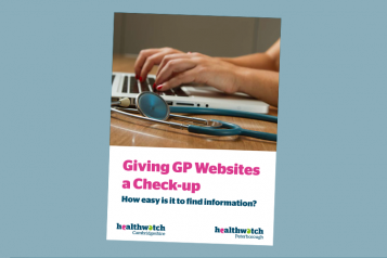 Cover of Healthwatch report