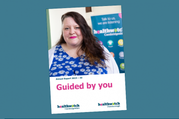 image showing cover of Healthwatch annual report